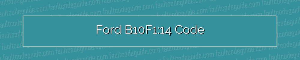 ford b10f1:14 code