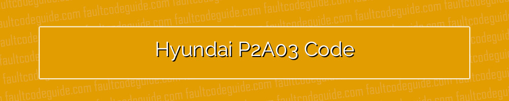 hyundai p2a03 code