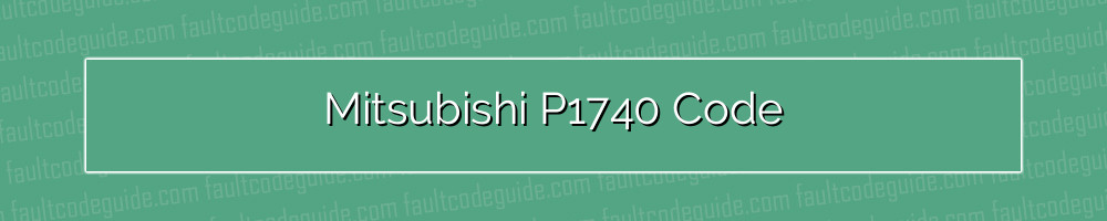 mitsubishi p1740 code