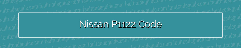 nissan p1122 code