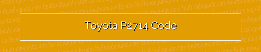 toyota p2714 code