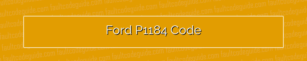 ford p1184 code