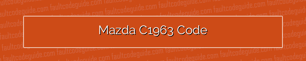 mazda c1963 code
