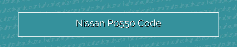 nissan p0550 code