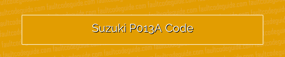 suzuki p013a code