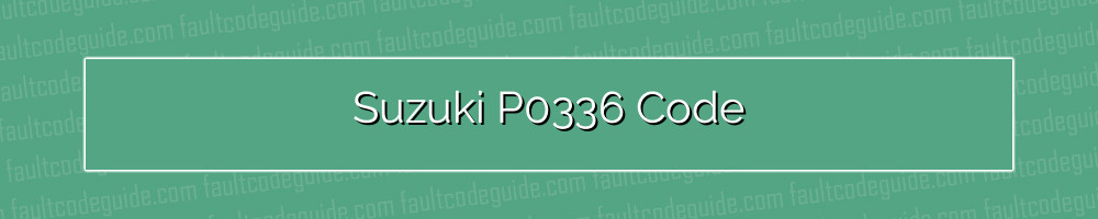 suzuki p0336 code