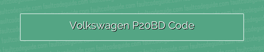volkswagen p20bd code