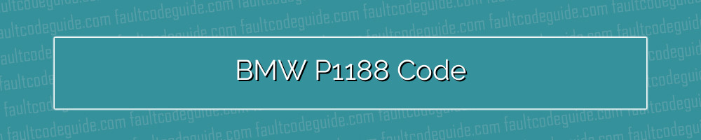 bmw p1188 code