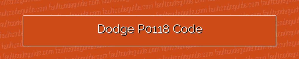 dodge p0118 code