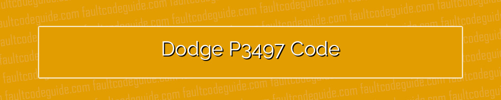 dodge p3497 code