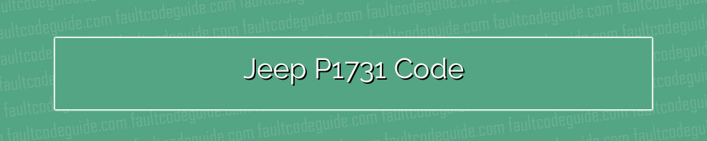 jeep p1731 code