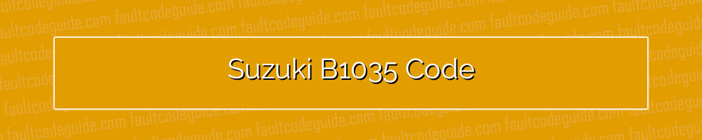 suzuki b1035 code