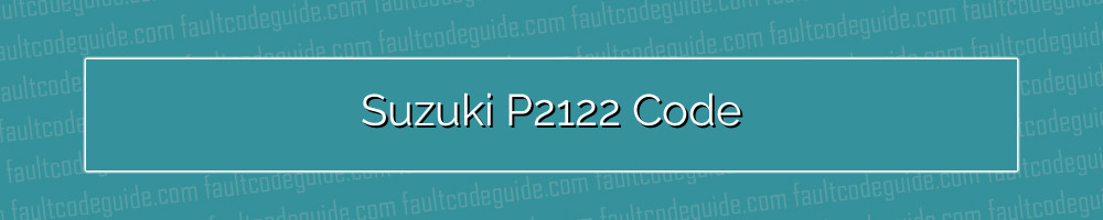 suzuki p2122 code