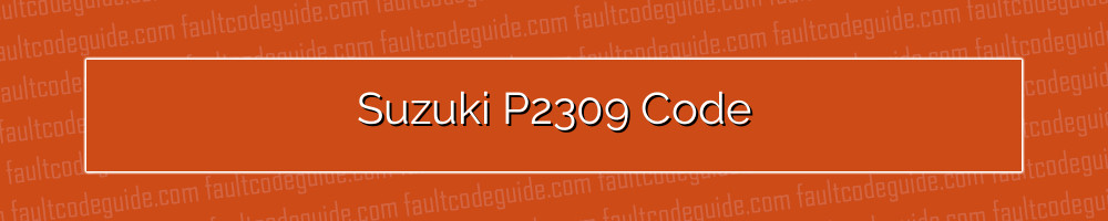 suzuki p2309 code