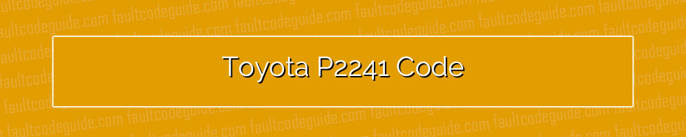 toyota p2241 code