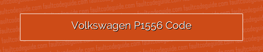 volkswagen p1556 code