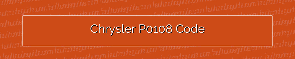 chrysler p0108 code
