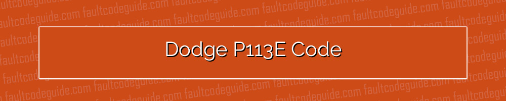 dodge p113e code