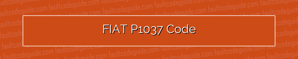 fiat p1037 code