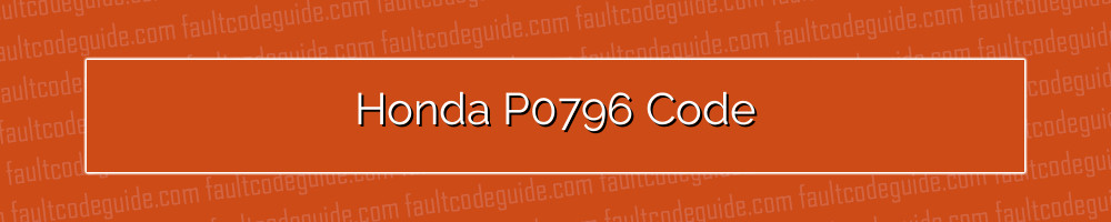 honda p0796 code