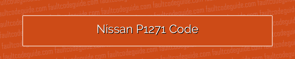 nissan p1271 code