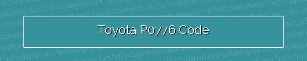toyota p0776 code