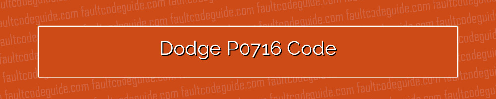 dodge p0716 code
