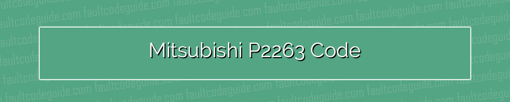 mitsubishi p2263 code