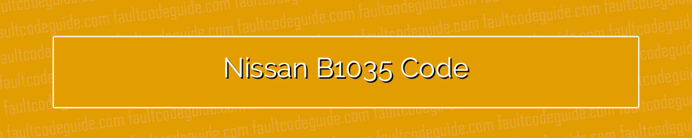 nissan b1035 code