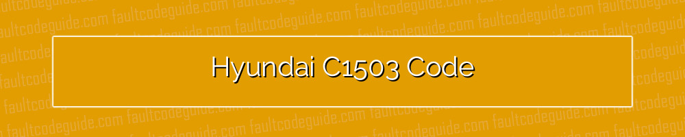 hyundai c1503 code