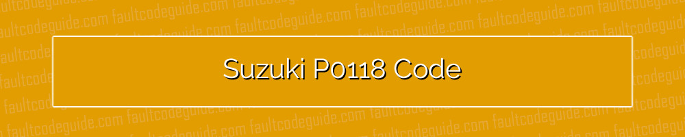 suzuki p0118 code