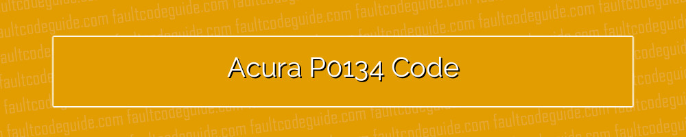 acura p0134 code