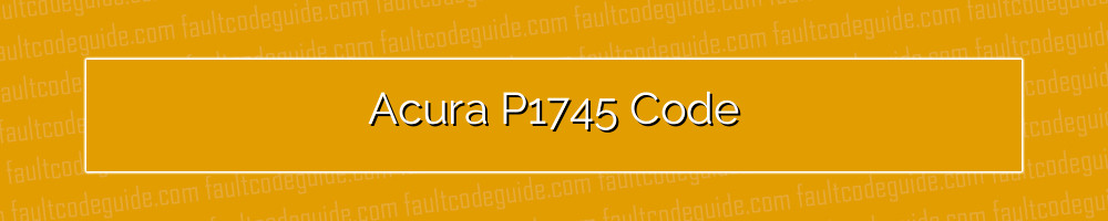 acura p1745 code