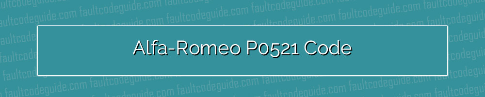 alfa-romeo p0521 code