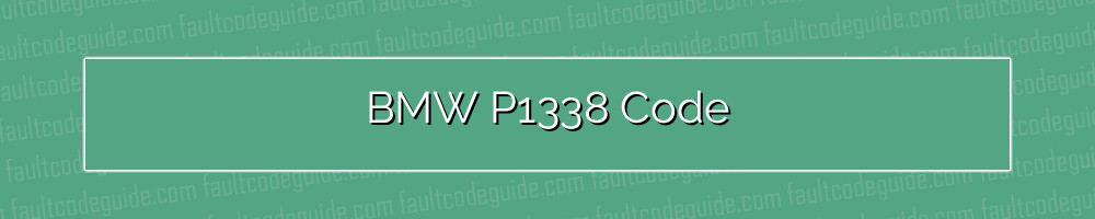 bmw p1338 code