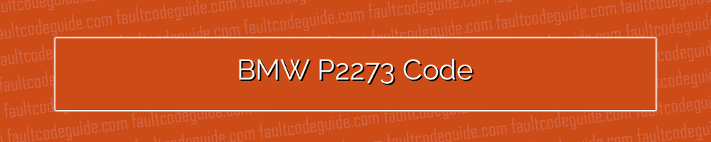 bmw p2273 code