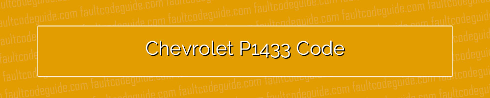 chevrolet p1433 code