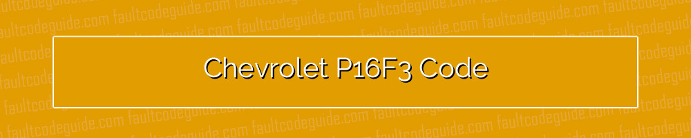 chevrolet p16f3 code