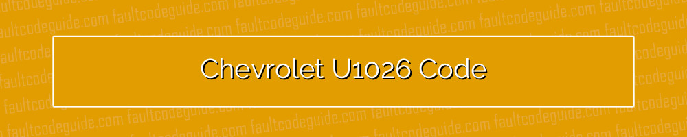 chevrolet u1026 code