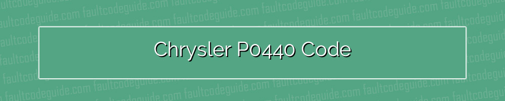 chrysler p0440 code