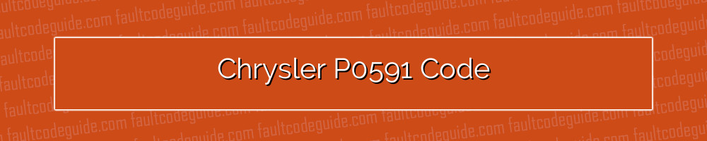 chrysler p0591 code