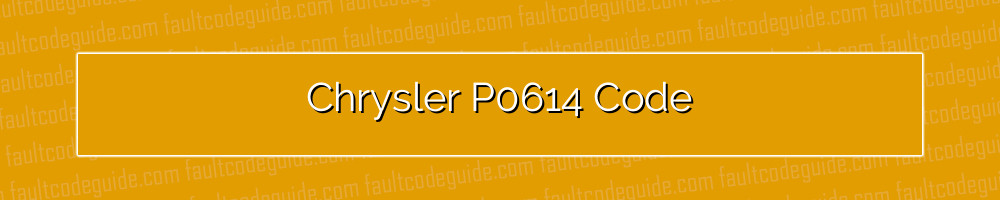 chrysler p0614 code