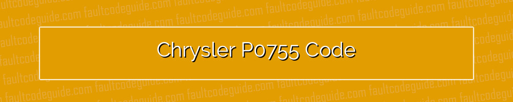 chrysler p0755 code