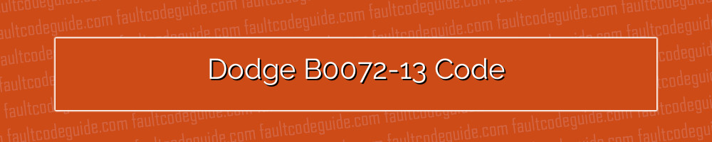 dodge b0072-13 code