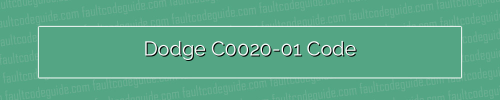 dodge c0020-01 code