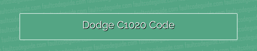 dodge c1020 code