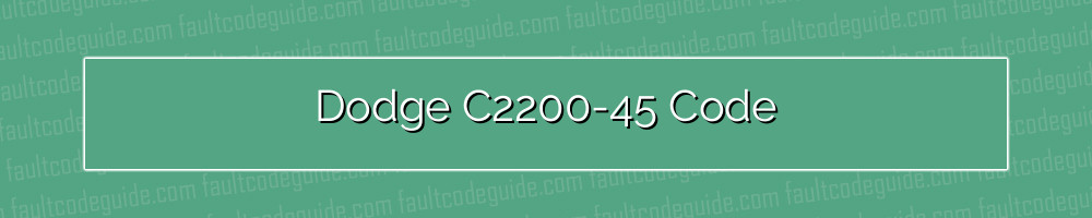 dodge c2200-45 code