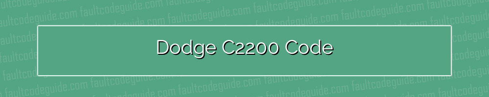 dodge c2200 code