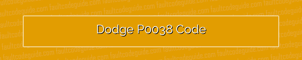 dodge p0038 code