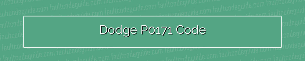 dodge p0171 code